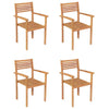 5 Piece Garden Dining Set Solid Teak Wood