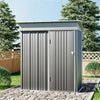 5 x 3ft Garden Storage Shed Sliding Door Sloped Roof Outdoor Tool Lockable House