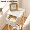 End Table 25 x 25 x 70 cm Bedside Table Set of 2 Tall Side Table