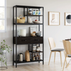 Industrial Bookshelf Bookcase Artwork Display Stand 5-Tier Open Display Etagere