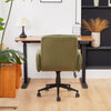 Upholstered Desk Chair 360° Swivel Office Chair, Corduroy Fabric Vanity Chair