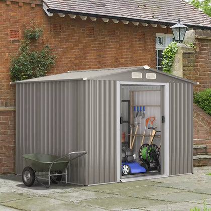8’ x 6’ Outdoor Storage Shed Galvanized Steel Tool Shed