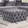 Large Chesterfield Footstool Pouffe Sofa Tea Table Ottoman Coffee Table Velvet