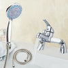 Luxury Bathroom Chrome Sink Bath Filler Tap Shower Mixer Taps with Hand Held