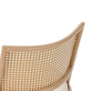 Modern Dining Chairs Set of 2 Kitchen Chairs with Rattan Backrest & Padded Seat