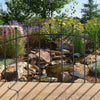 Spear/Ball Top Iron Wrought Yard Garden Privacy Fence Panel Outdoor Wall Railing