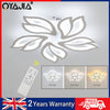Modern LED Lamp White Frame Ceiling Light Dimmable Pendant Lights Chandelier