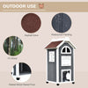 Wooden Cat House Condos Cat Cave 2 Floor Pet Shelter Outdoor Furniture