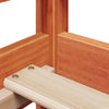 Day Bed Set with Roof Wax Brown 90x200 Solid Wood Pine Z5K8