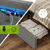 4ft6 Ottoman Storage Bed Frame With USB Port & Led Light & Bluetooth Speaker Atu