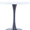 Single Pedestal Base Round Table Kitchen Dining Room Bistro Tables White/Black