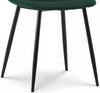 Dining Chairs Velvet Set Padded Seat Metal Leg Kitchen Chair Home Office