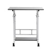 Over Bed Chair Table with Castor Movable Height Adjustable Laptop Computer Stand