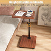 C Shaped End Table, Small Side Table for Couch, Sofa Table for Living Room