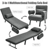 Futon Folding Single Sofa Bed 3-in-1 Sofa Recliner Lounger Accent Chair Armchair