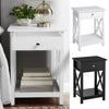 Retro Vintage Sofa Side Stand Table Bedside Cabinet Nightstand One Drawer Shelf