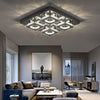 Crystal LED Ceiling Light Modern Square Chrome Lamp Fitting Pendant Chandelier