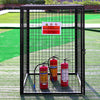 Lockable Gas Bottle Cage Collapsible Cylinder Storage Galvanise Steel Mesh Black