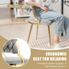 Modern Accent Dining Chairs Upholstered Velvet Dining Chair Set of 2 Grey
