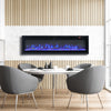 LED Fireplace Media Wall Fire Wall Mounted / Standing Electric Heater 40-100in