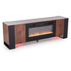 70'' TV Stand Cabinet, 36'' Electric Fireplace Media Entertainment LED RGB Light