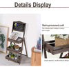 Rustic 3 Tier Wooden Chalkboard Produce/ Retail Display Stand Plant Flower Shelf