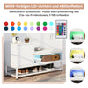 Shoe Storage Bench w/ Cabinet 10 Pair of Shoe and Cushion for Entryway Home Hall