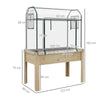 Wooden Greenhouse Planter Box With Cover Raised Garden Bed Vegetables NEW UK