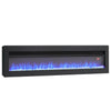 Black 60in Electric Fire Fireplace Standing Insert Wall Mount Heater w/ Remote