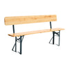 2PCS/ SET Garden Bench Portable Folding Camping Picnic Trestle Bench w/ Backrest