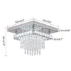 LED Ceiling Crystal Lights Luxury Chandelier Modern Pendant Lamps Square Hallway