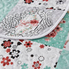 Flowers Patchwork Bedspread Quilted Coverlet Set Bedding Pillowcase Double Size