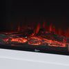30Inch Electric Fireplace Standing White MDF Frame Surround Insert Fire Core Set