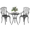 3 PCs Coffee Table Chairs Outdoor Garden Furniture Set w/ Umbrell