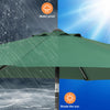 2.7M Round Garden Parasol Sun Shade Patio Hanging Umbrella with Crank Tilt Base