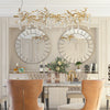 Luxury Round Wall Mirror Bevelled Decorative 3D Mirrored Foyer Bedroom Fireplace