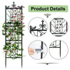 2 Wrought Iron Garden Trellis Fence Plant Climbing Wire Aid Lattice Outdoor Yard