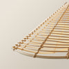 Large Curved Arch Floor Lamp Tapered Wicker Drum Shade Living Room Lounge Light