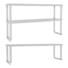 Commercial Kitchen Stainless Steel Catering Work Bench Prep Table Over Shelf 6FT