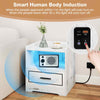 Smart Bedside Table with Adjustable Light Colors & Brightness