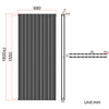 Vertical Radiator Anthracite White Black Flat Panel Modern Tall Rads Double 1600