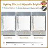 Dressing Table with LED Light Sliding Mirror Stool Drawer Vanity Makeup Desk Set