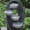Solar Powered Garden Water Feature with LED Lights 4 Tier Cascade Water Fountain