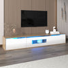 180cm TV Stand Cabinet Unit High Gloss Front MDF Entertainment LED Lights Modern