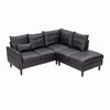 L-Shaped Corner Sofa, Sectional Couch with Built-in USB Port Chaise