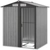 5ft x 4.3ft Outdoor Metal Storage Shed with Sliding Door Sloped Roof