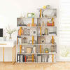 GYMAX 5-Tier Geometric Bookcase 157CM S-Shaped Bookshelf