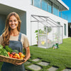 Lean to greenhouse polycarbonate aluminium grow plants growhouse garden 4,09m³