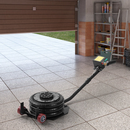 15-40cm Lift Height Pneumatic Triple Air Bag Vehicle Car Jack Trolley 3T 6600lb