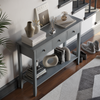 Console Table 3 Drawer Grey Storage Wood Side Sofa Hallway Entrance Furniture